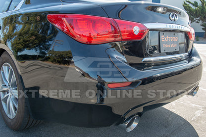 2014-Up Infiniti Q50 Muffler Delete Axle Back 4.5 Dual Tips Exhaust image 8