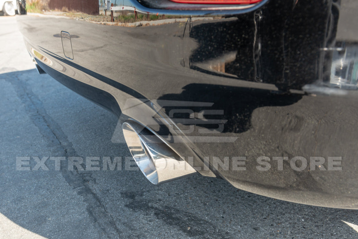 2014-Up Infiniti Q50 Muffler Delete Axle Back 4.5 Dual Tips Exhaust image 6