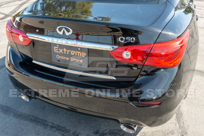 2014-Up Infiniti Q50 Muffler Delete Axle Back 4.5 Dual Tips Exhaust image 3