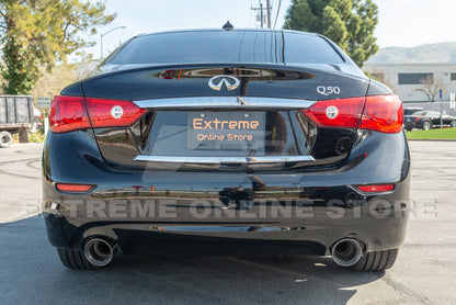 2014-Up Infiniti Q50 Muffler Delete Axle Back 4.5 Dual Tips Exhaust image 7