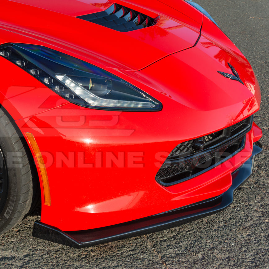Chevrolet Corvette C7 Stage 2 Front Splitter With Side End Caps image 7