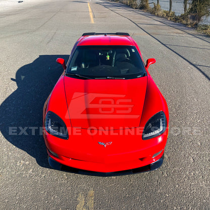 Corvette C6 Base Model Extended Front Splitter Lip Side Skirts Rocker Panels image 7