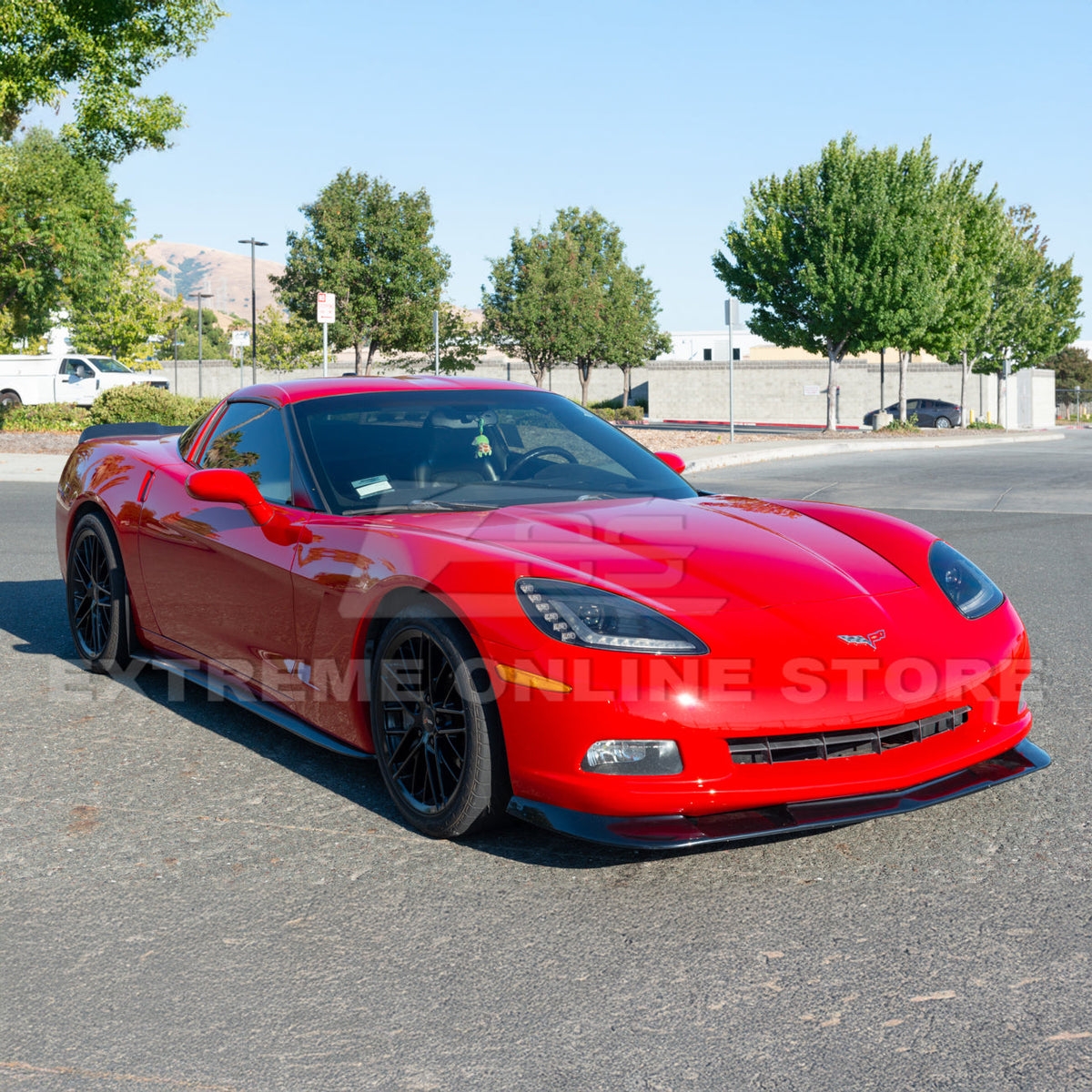 Corvette C6 Base Model Extended Front Splitter Lip Side Skirts Rocker Panels image 5