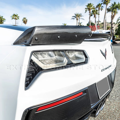 Corvette C7 DRY CARBON FIBER Rear Spoiler Side Winglets image 4