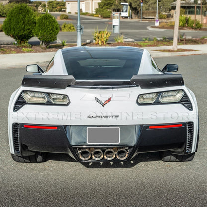 Corvette C7 DRY CARBON FIBER Rear Spoiler Side Winglets image 5