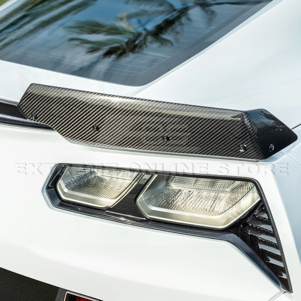 Corvette C7 DRY CARBON FIBER Rear Spoiler Side Winglets image 6