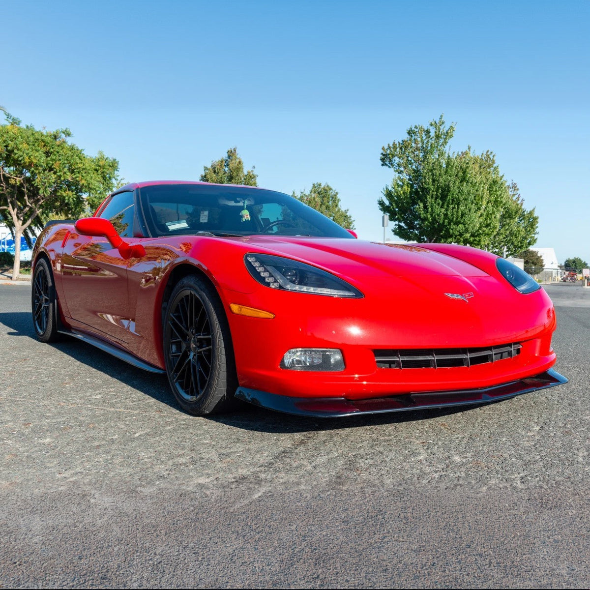 Corvette C6 Base Model Extended Front Splitter Lip Side Skirts Rocker Panels image 4
