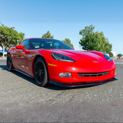 Corvette C6 Base Model Extended Front Splitter Lip Side Skirts Rocker Panels image 4
