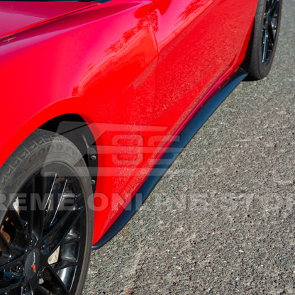 Corvette C6 Base Model Extended Front Splitter Lip Side Skirts Rocker Panels image 12