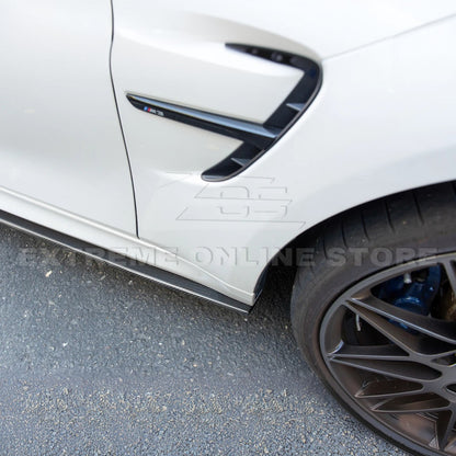 2014-20 BMW F80 M3 Extended Carbon Fiber Side Skirts Rocker Panels image 4