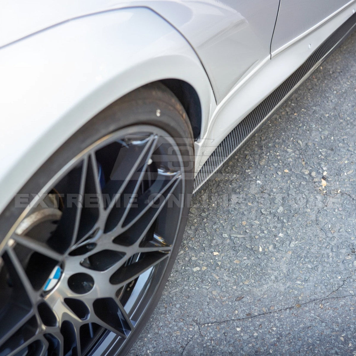 2014-20 BMW F80 M3 Extended Carbon Fiber Side Skirts Rocker Panels image 5