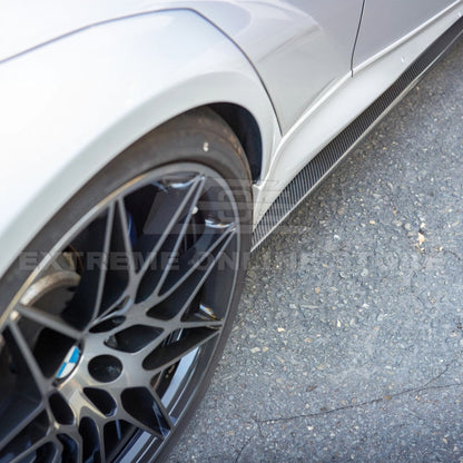 2014-20 BMW F80 M3 Extended Carbon Fiber Side Skirts Rocker Panels image 5