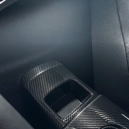 2020-Up Toyota GR Supra Carbon Fiber JDM Factory Style Rear Center Storage Compartment Cover image 2