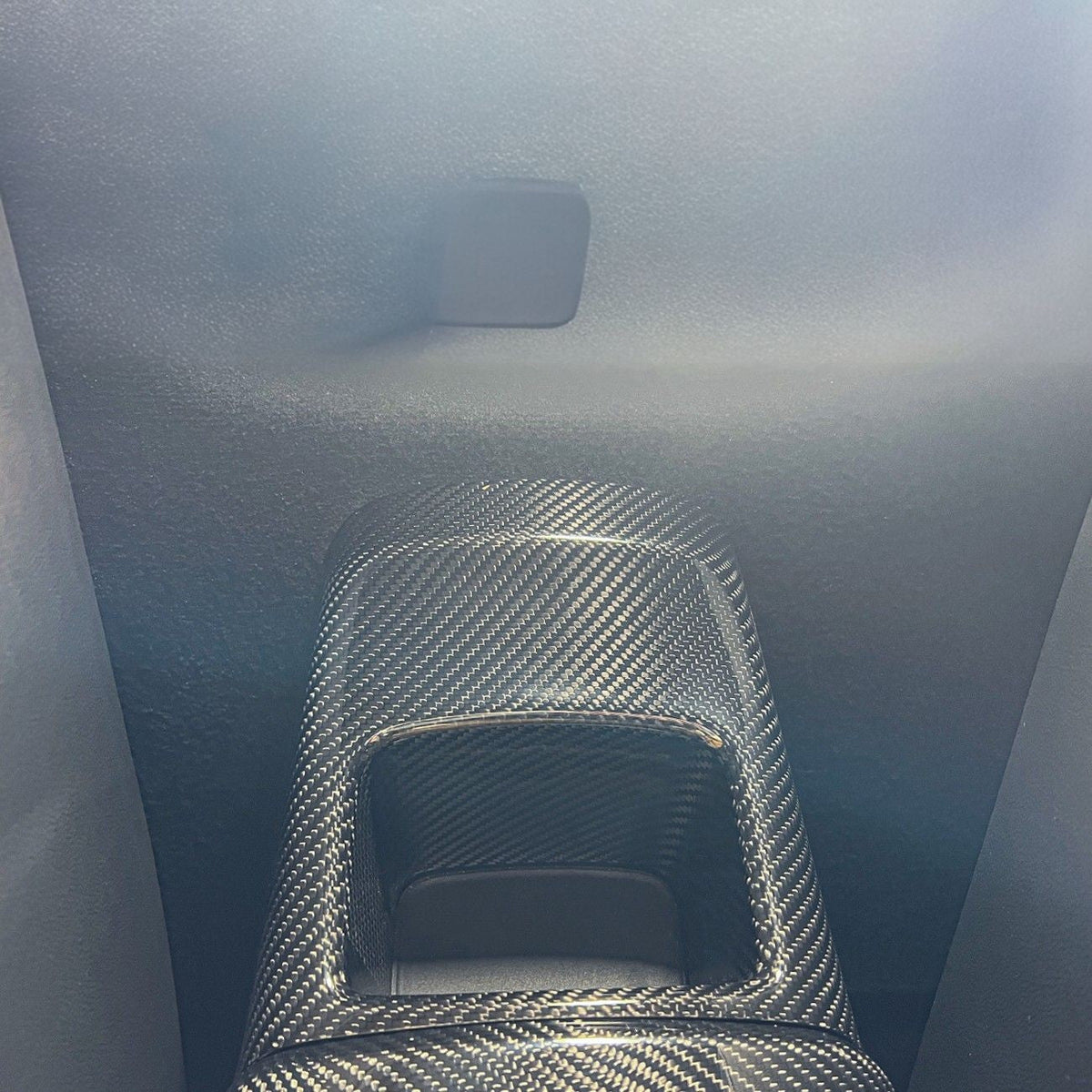 2020-Up Toyota GR Supra Carbon Fiber JDM Factory Style Rear Center Storage Compartment Cover image 8