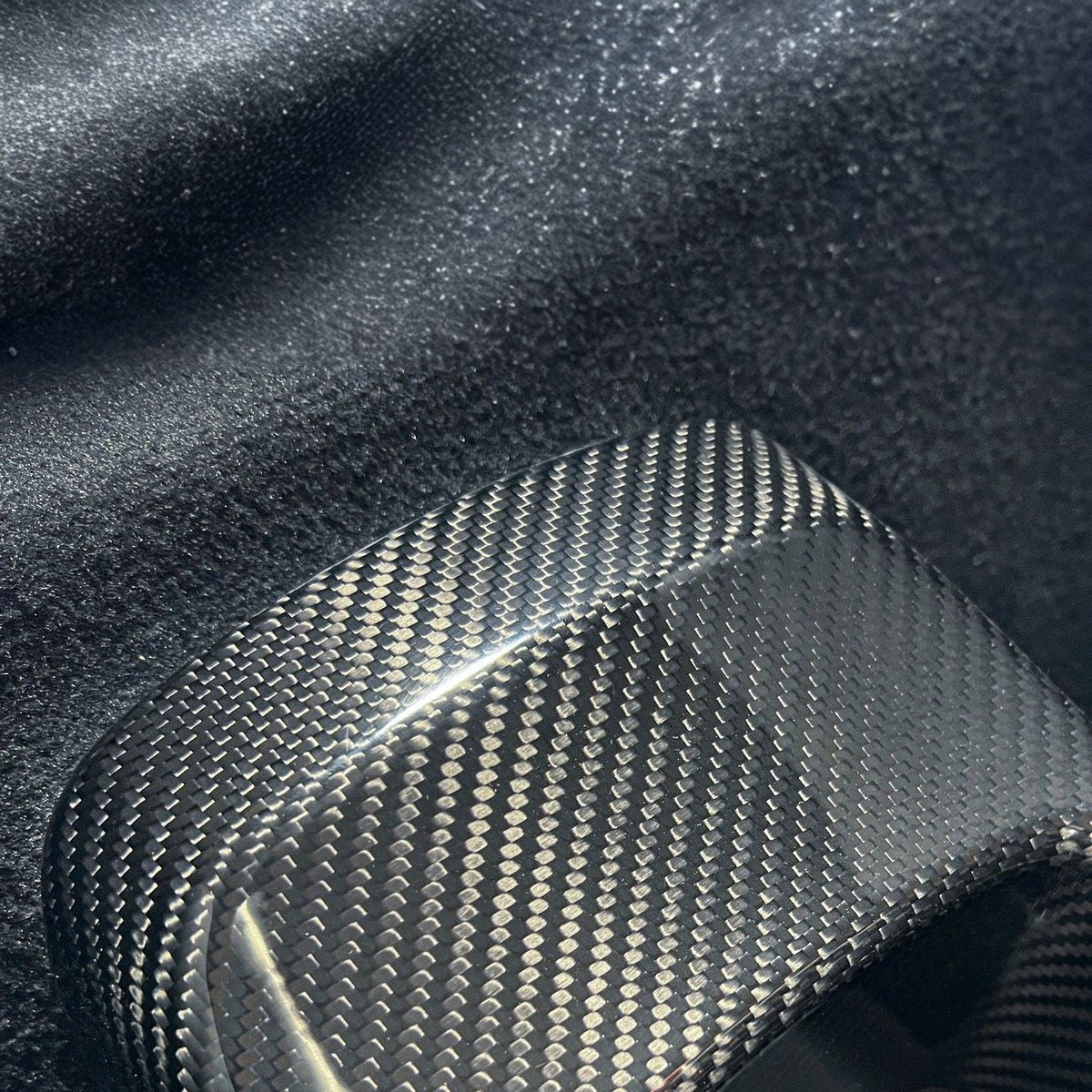 2020-Up Toyota GR Supra Carbon Fiber JDM Factory Style Rear Center Storage Compartment Cover image 13