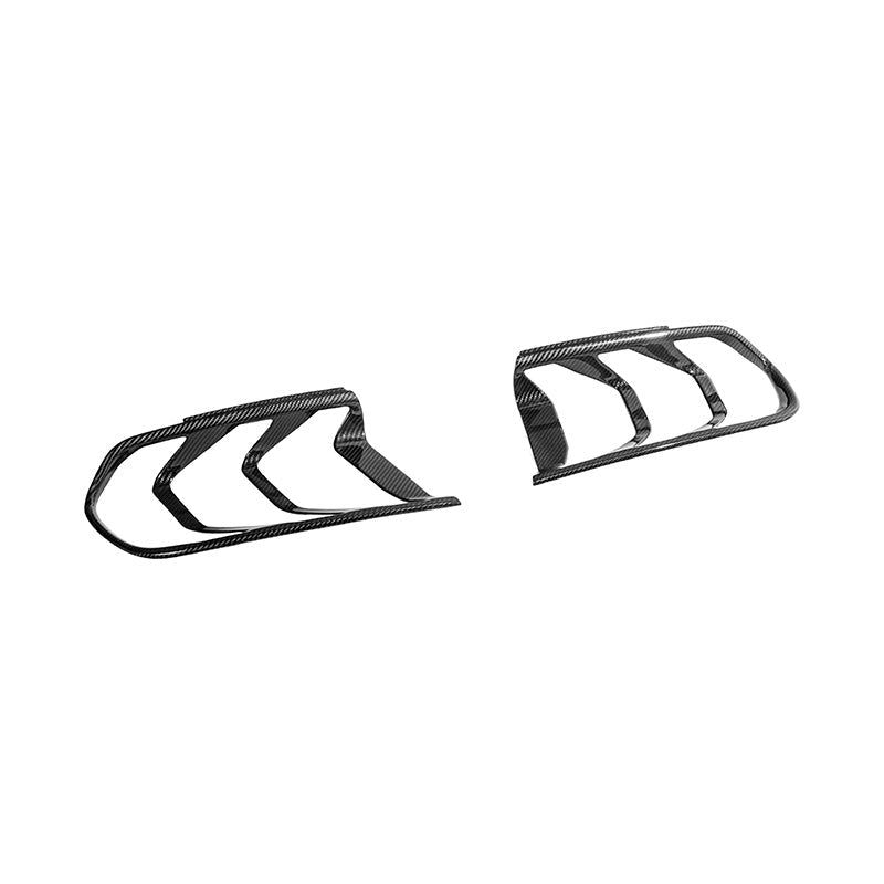 2018-23 Ford Mustang DRY CARBON FIBER Rear Tail Light Trim Bezel Cover Pair image 2