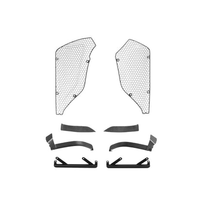 Corvette C8 Z06 Aluminum Black Rear Side Intake Mesh Grille Inserts image 2