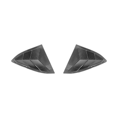 2020-Up Corvette C8 DRY Carbon Fiber Side Quarter Window Louver Sun Shade Cover image 2