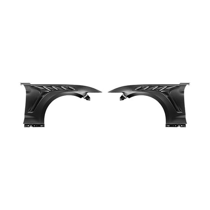 2015-17 Ford Mustang S550 | GTD Style Primed Black Front Side Vented Fenders image 2