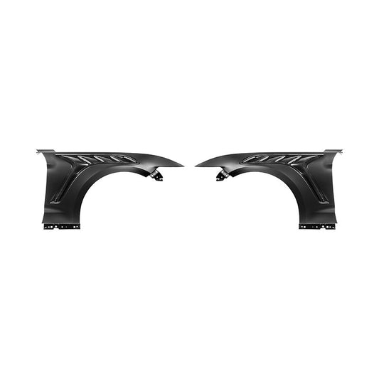 2015-17 Ford Mustang S550 | GTD Style Primed Black Front Side Vented Fenders image 2