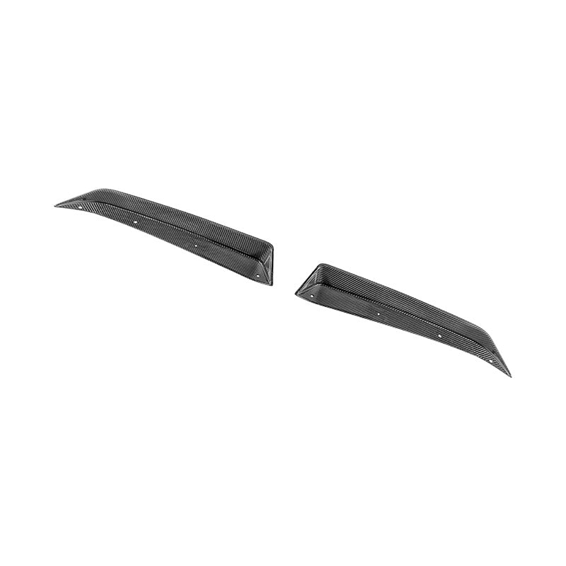 Corvette C8 Z06 DRY CARBON FIBER 1.5" Extended Rear Wing Wickerbill Winglets image 2