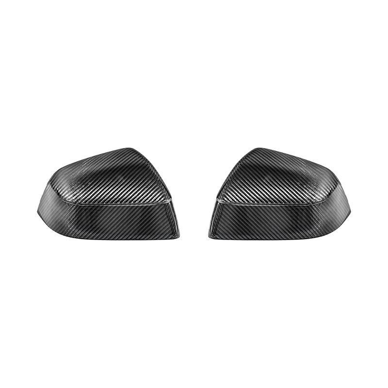 2025-Up Tesla Model Y Dry Carbon Fiber Tape On Side Mirror Cap Covers Pair image 1