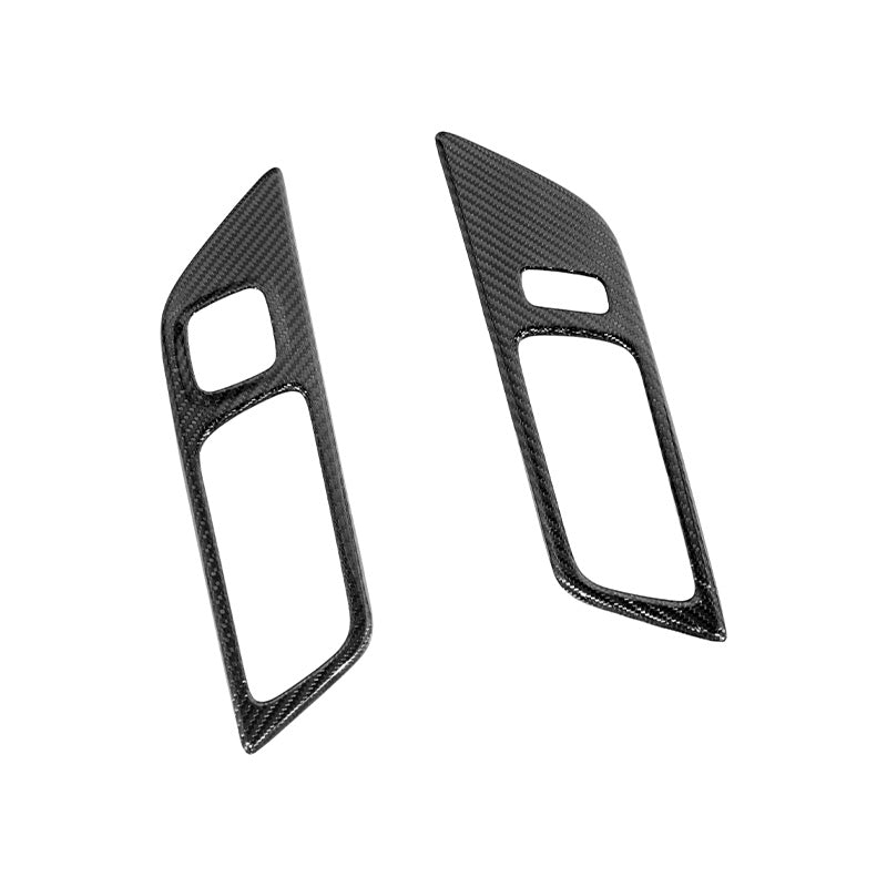 2015-Up Ford Mustang DRY CARBON FIBER Door Handle Panel Cover image 1