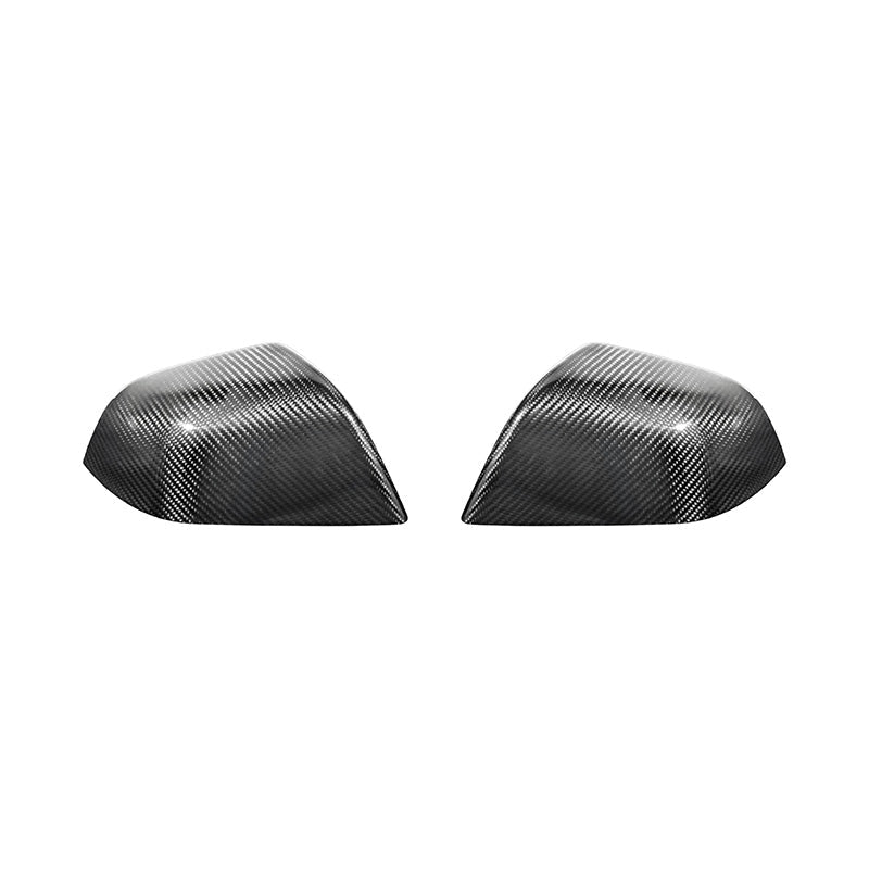 2024-Up Tesla Model 3 Dry Carbon Fiber Tape On Side Mirror Cap Covers Pair image 2