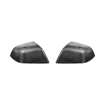 2024-Up Tesla Model 3 Dry Carbon Fiber Tape On Side Mirror Cap Covers Pair image 2