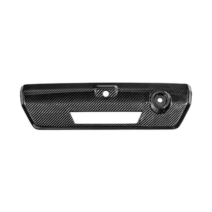 2021-Up Ford F-150 | DRY CARBON FIBER Rear Trunk Tailgate Handle Assembly Cover image 2