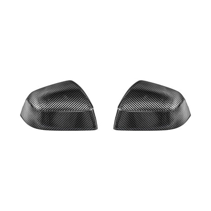2025-Up Tesla Model Y Dry Carbon Fiber Tape On Side Mirror Cap Covers Pair image 2