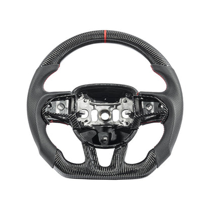 2015-23 Challenger Carbon Fiber Peforated Leather Steering Wheel image 2