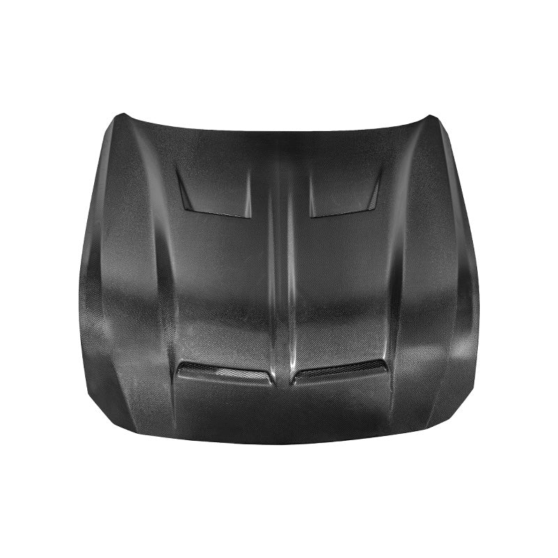 2024-Up Ford Mustang Super Snake Style CARBON FIBER Front Bumper Hood Vented Cover image 2