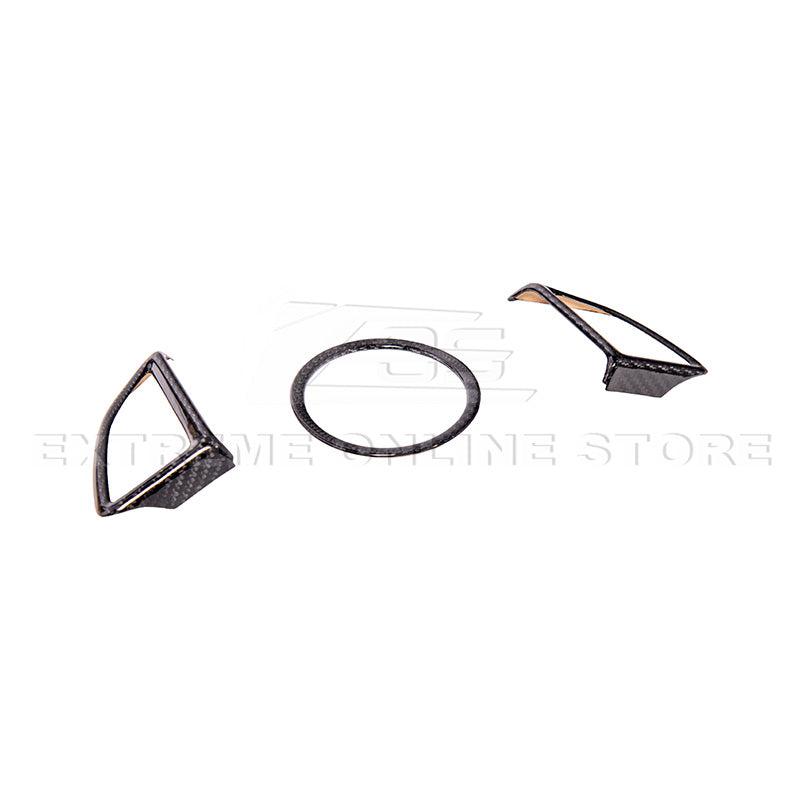 2019-24 Camaro Dry Carbon Fiber Steering Wheel Trim Cover image 1