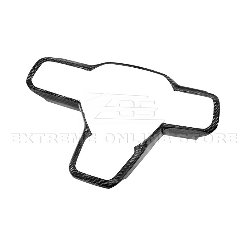 2024+ Ford Mustang DRY CARBON FIBER Steering Wheel Trim Cover image 1