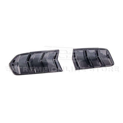 2024-Up Mustang Smoke Tinted Rear Tail Light Trim Bezel Cover image 1