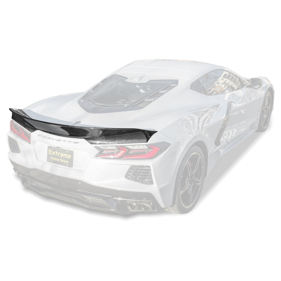 Ducktail Package Corvette C8 Stingray Rear Trunk Spoiler image 1