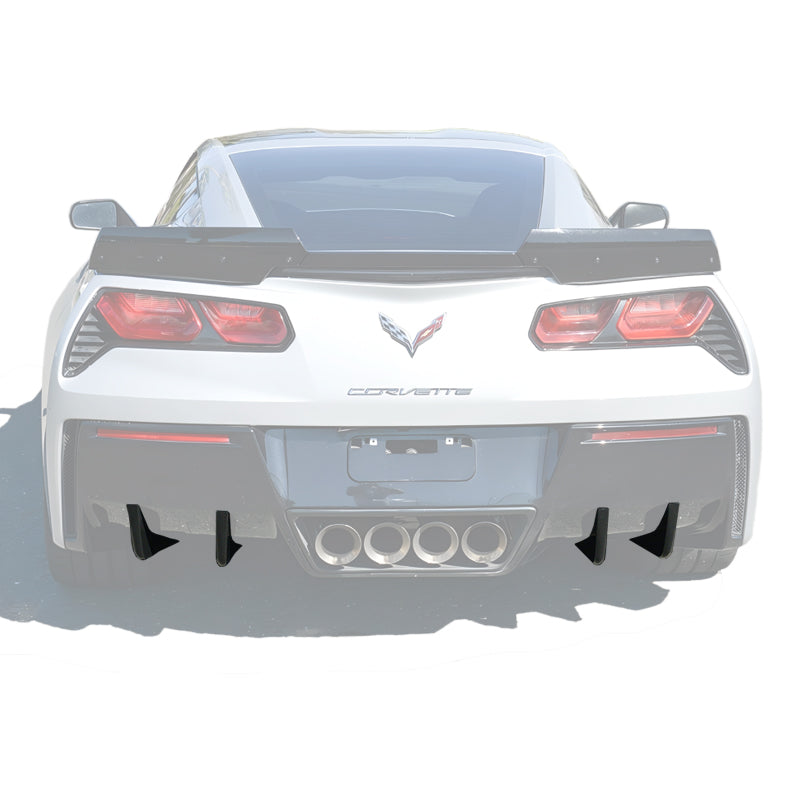 Corvette C7 Rear Bumper Diffuser Fins image 1