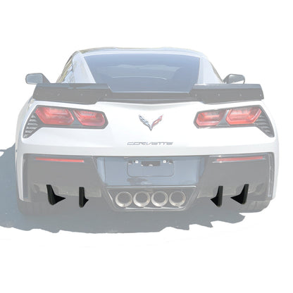 Corvette C7 Rear Bumper Diffuser Fins image 1