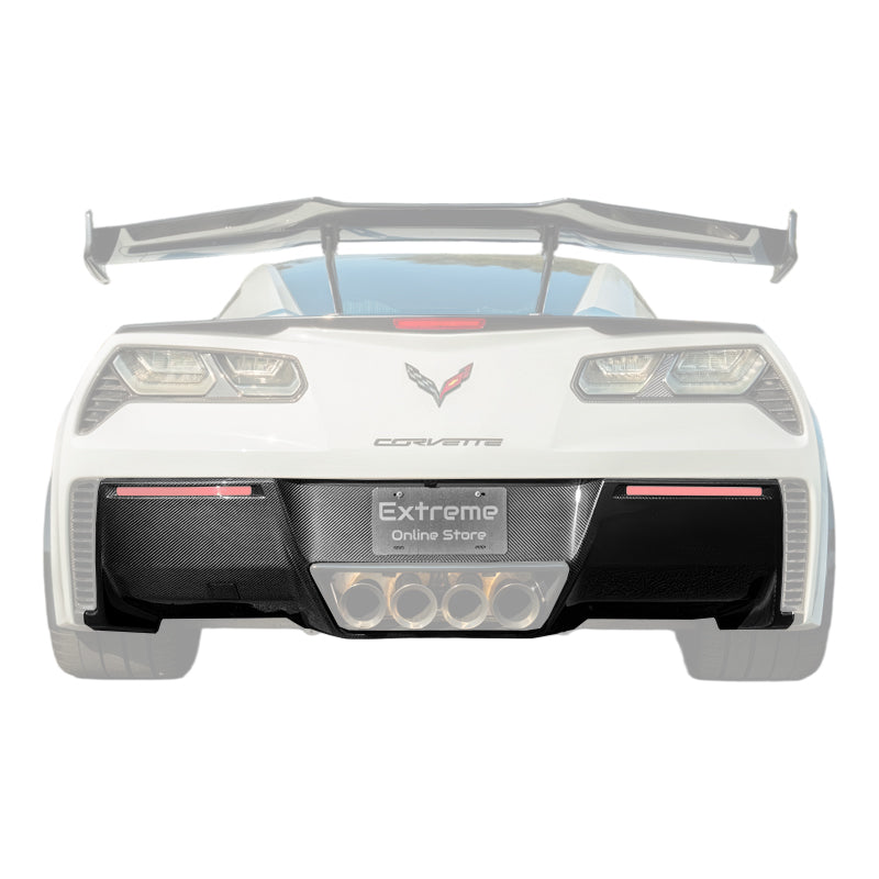 Corvette C7 DRY CARBON FIBER Rear Bumper Diffuser image 1