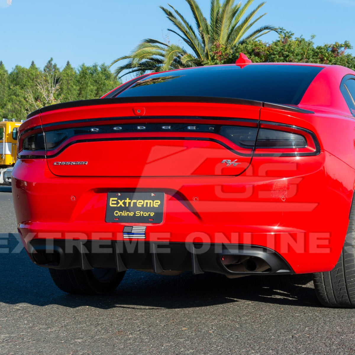 Dodge Charger Base SRT Style Rear Bumper Dual Exhaust Diffuser image 4