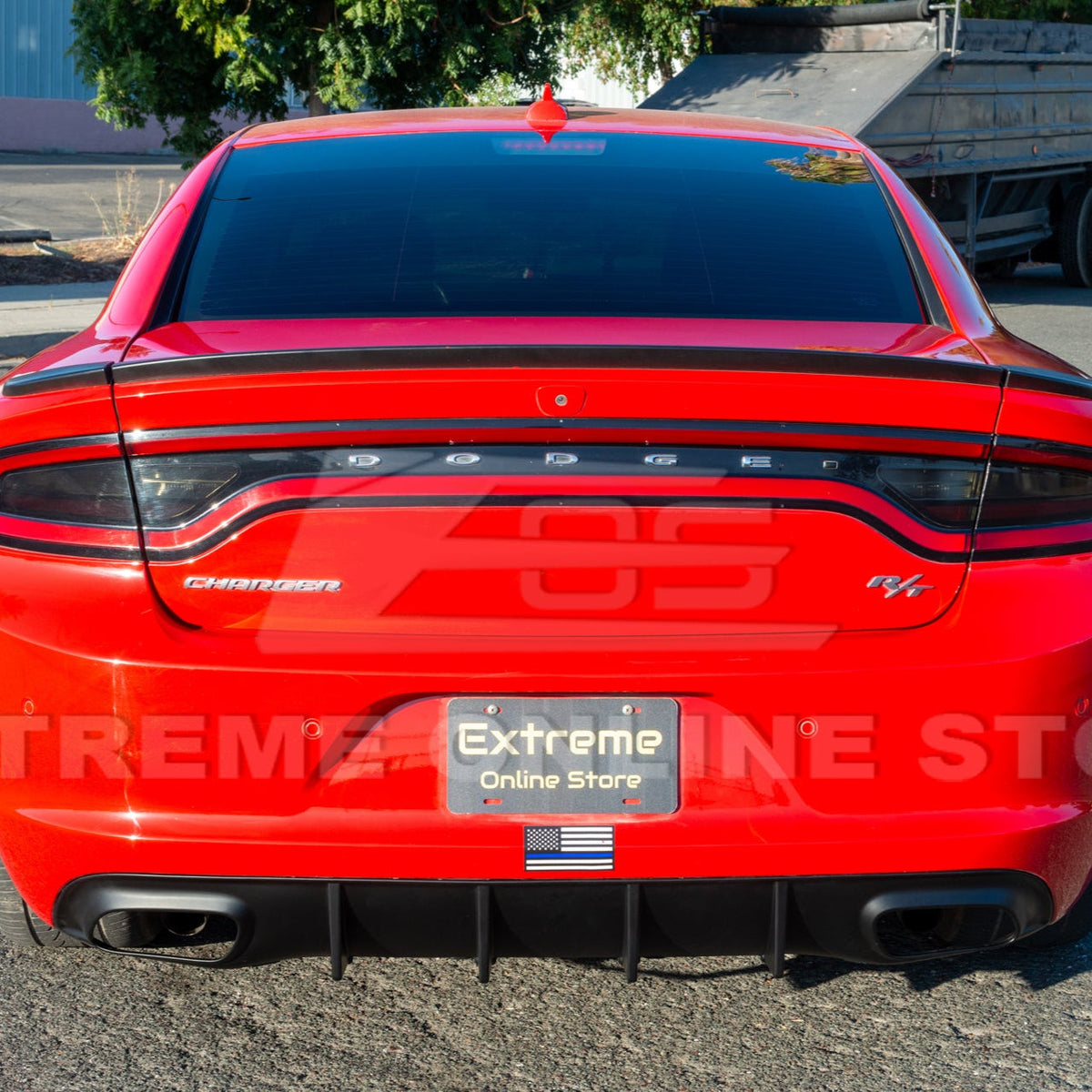 Dodge Charger Base SRT Style Rear Bumper Dual Exhaust Diffuser image 6