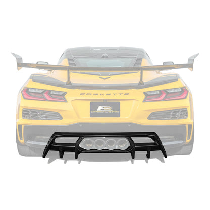 2023-Up Corvette C8 Z06 Rear Bumper Finned Diffuser image 1