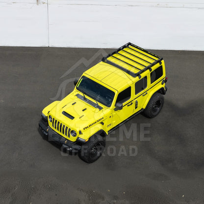 2018-Up Jeep Wrangler JL Carbon Steel Black Top Roof Cargo Rack image 4