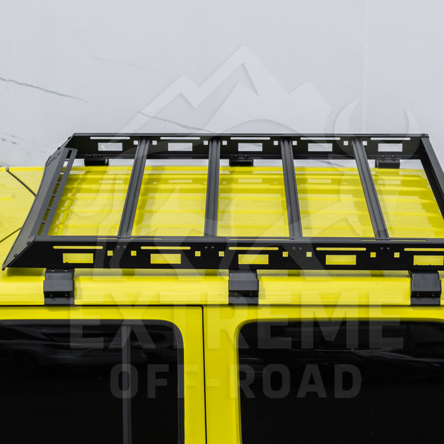 2018-Up Jeep Wrangler JL Carbon Steel Black Top Roof Cargo Rack image 15