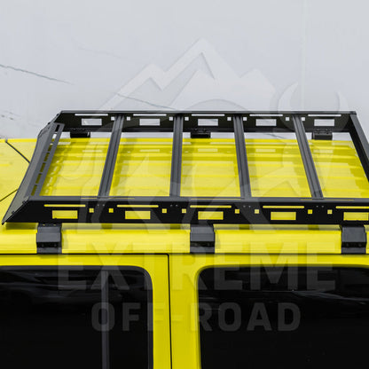 2018-Up Jeep Wrangler JL Carbon Steel Black Top Roof Cargo Rack image 15