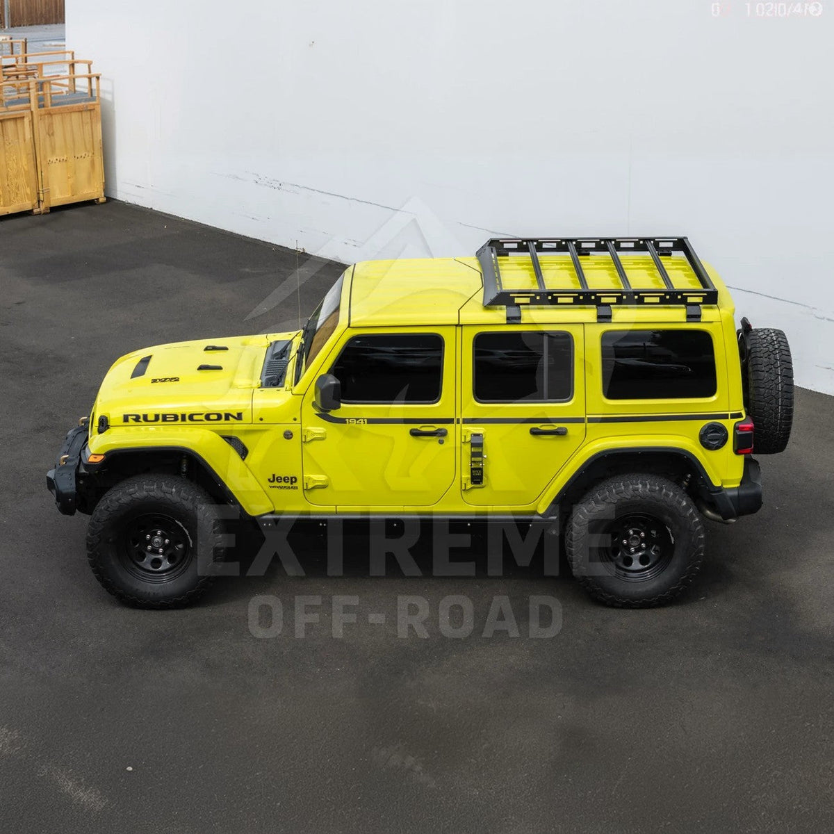 2018-Up Jeep Wrangler JL Carbon Steel Black Top Roof Cargo Rack image 7