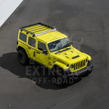 2018-Up Jeep Wrangler JL Carbon Steel Black Top Roof Cargo Rack image 9