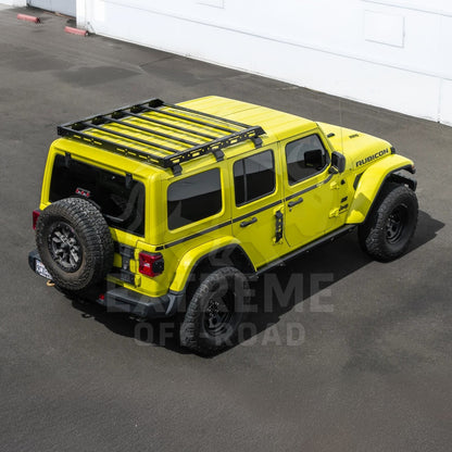 2018-Up Jeep Wrangler JL Carbon Steel Black Top Roof Cargo Rack image 12