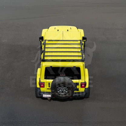 2018-Up Jeep Wrangler JL Carbon Steel Black Top Roof Cargo Rack image 13